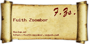 Fuith Zsombor névjegykártya