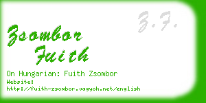 zsombor fuith business card